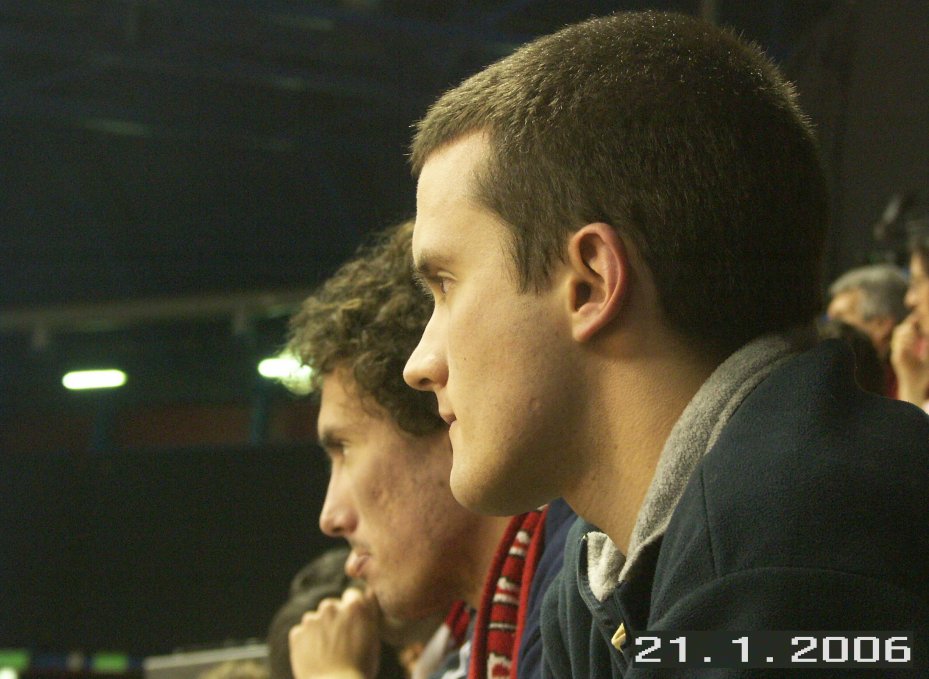 gennaio 2006: durante la partita a Milano con mio cugino Paolo